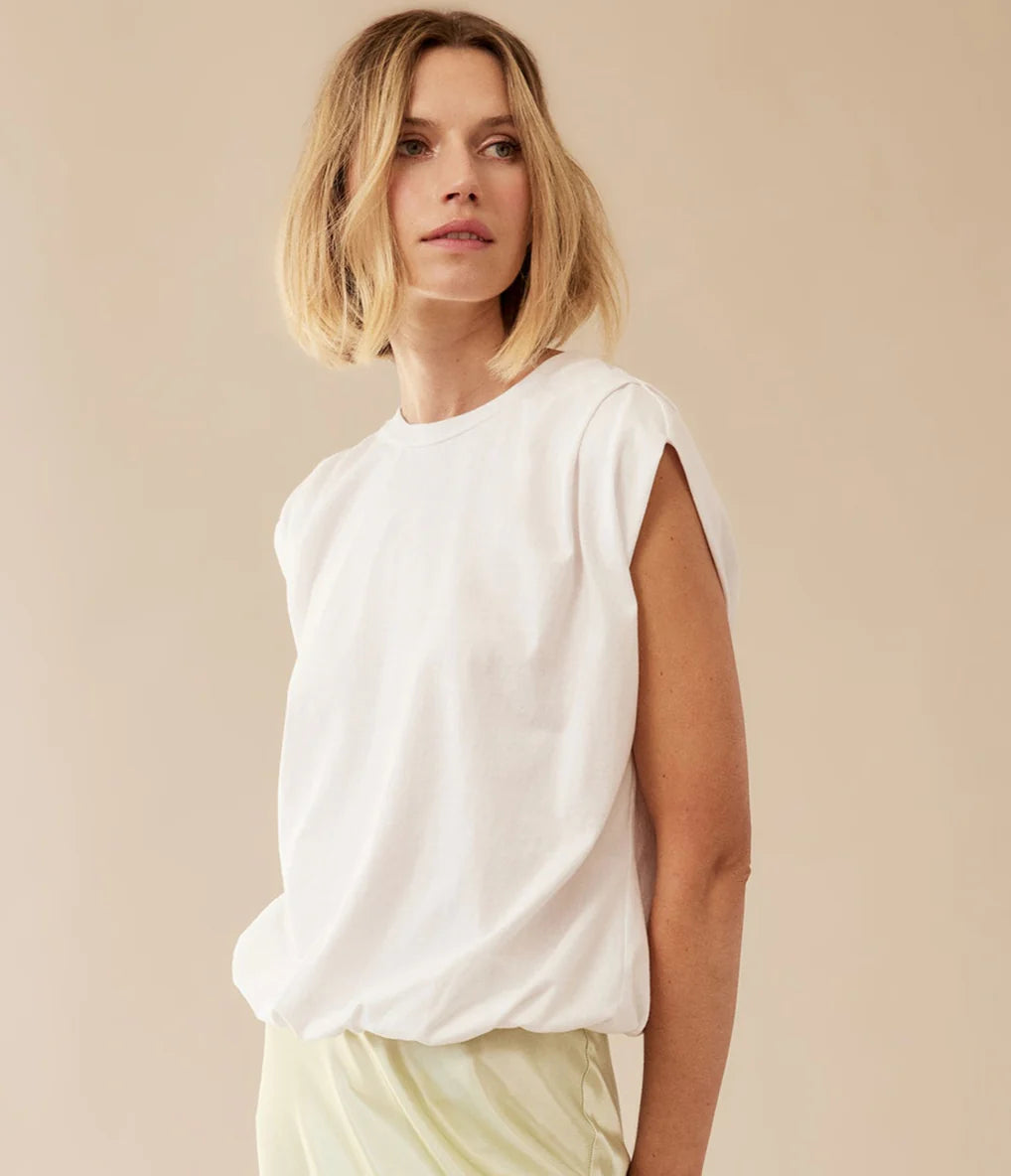 Bubble Hem Tank Top - Michael Stars LUCA BUBBLE TEE