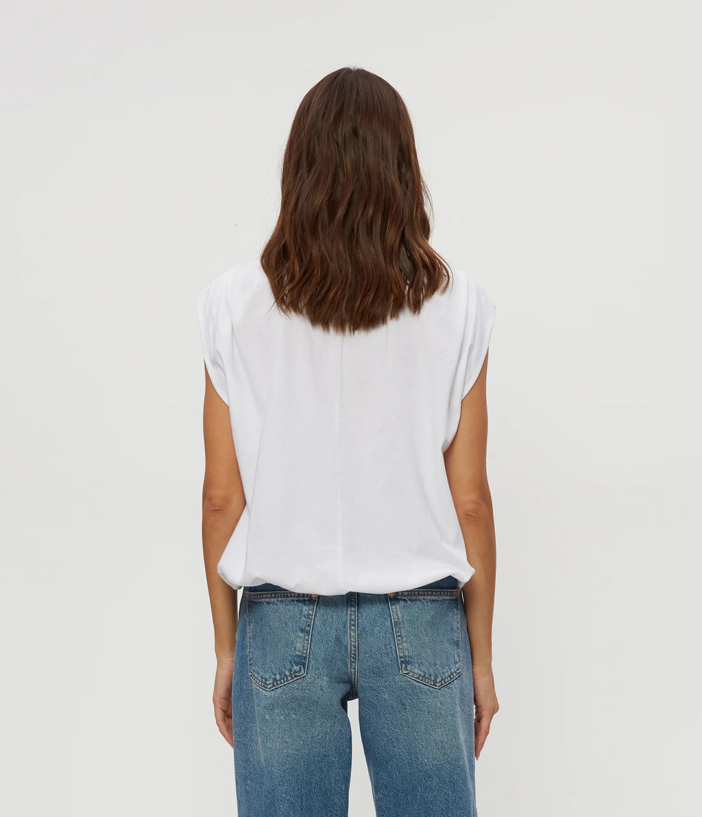 Bubble Hem Tank Top - Michael Stars LUCA BUBBLE TEE
