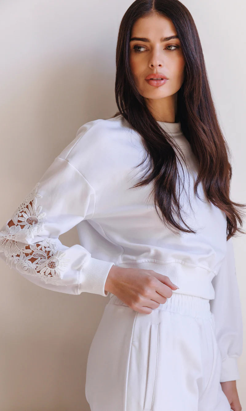 Generation Love * Arabella Lace Combo Sweatshirt