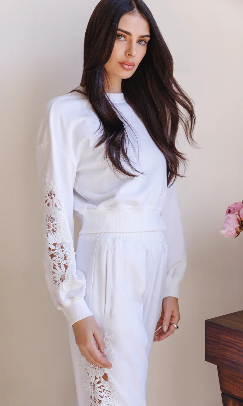 Generation Love * Arabella Lace Combo Sweatshirt