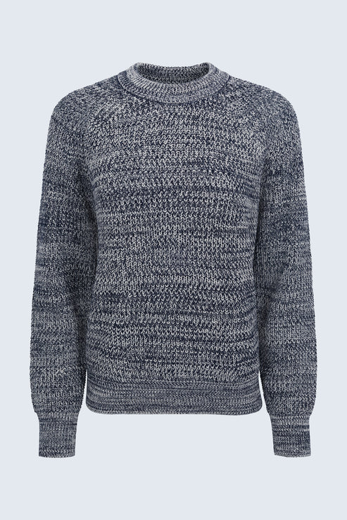 Navy Marl knit sweater for effortless style