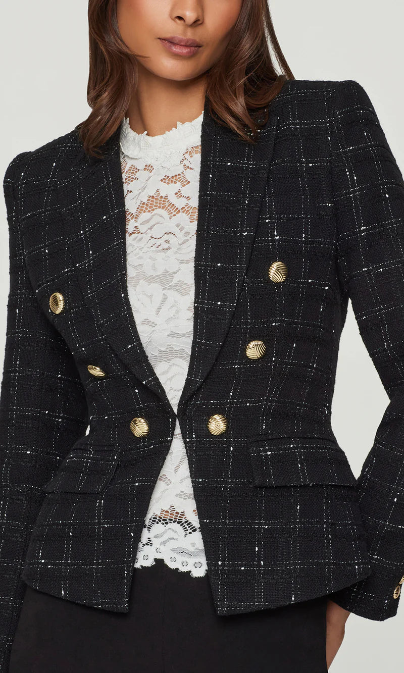 Generation Love * ELSA WINDOWPANE TWEED BLAZER
