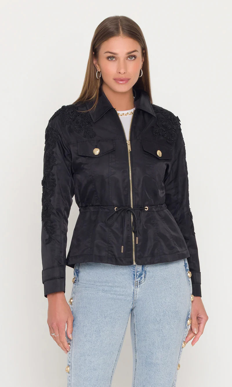 GENERATION LOVE * ANICE LACE COMBO PARKA