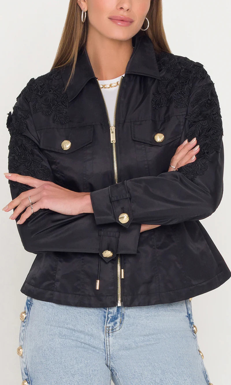 GENERATION LOVE * ANICE LACE COMBO PARKA