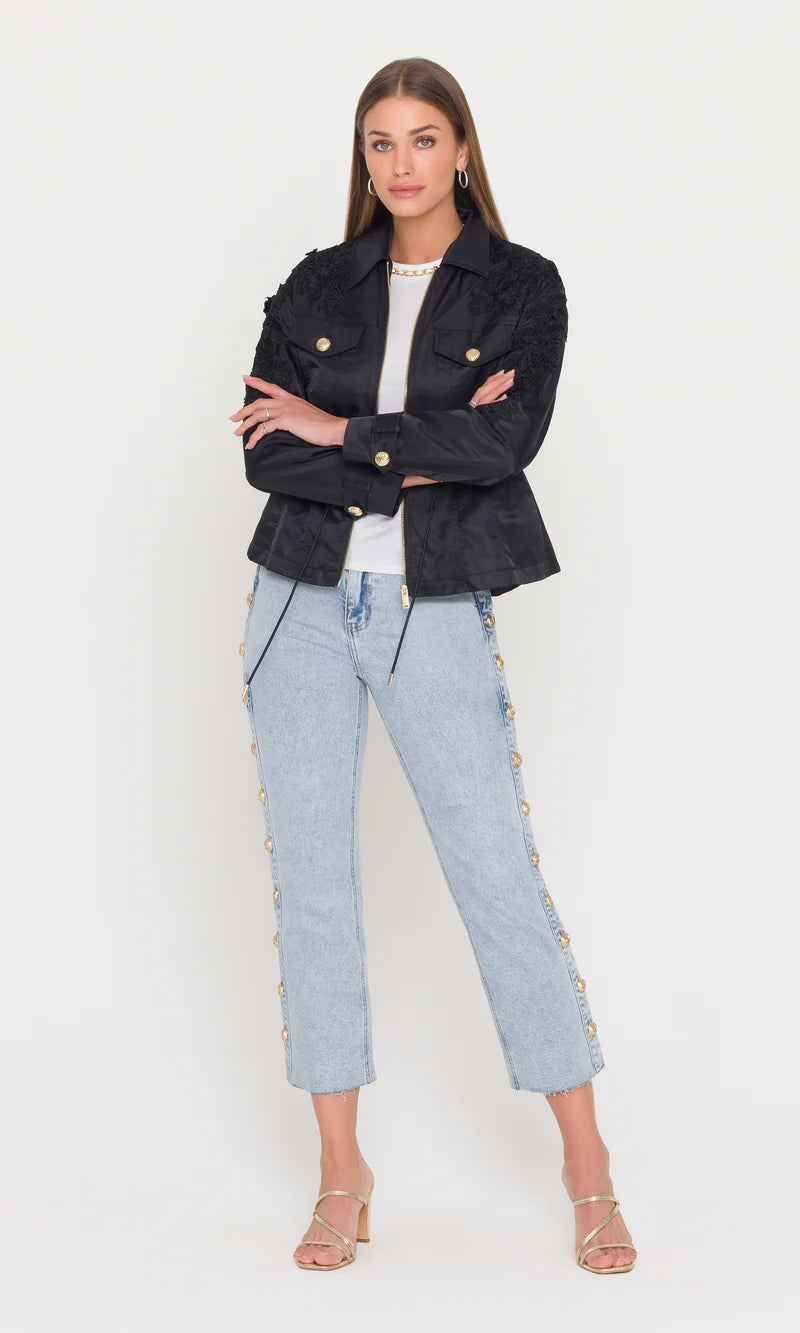 GENERATION LOVE * ANICE LACE COMBO PARKA