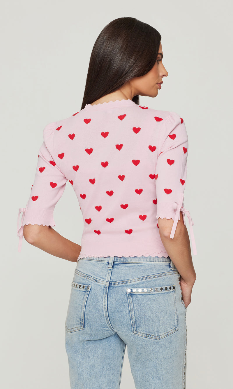 Generation Love * TESS HEARTS INTARSIA CARDIGAN