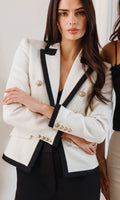 Generation Love * HAIDI CONTRAST COMBO TWEED BLAZER