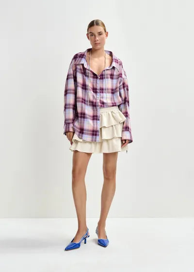 Essentiel Antwerp JANDREW Rhinestone Plaid Shirt