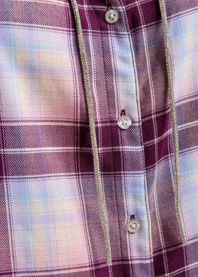 Essentiel Antwerp JANDREW Rhinestone Plaid Shirt