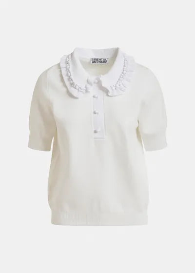 Essentiel Antwerp Jewelry Stories Polo with Bead Embellishments