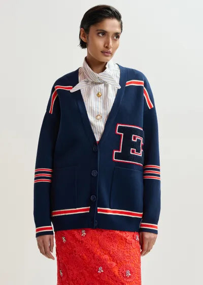 Essentiel Antwerp JIGAN Knitted Jacket with Badges