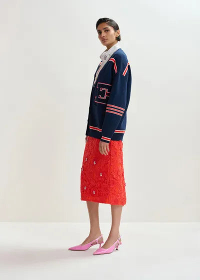 Essentiel Antwerp JIGAN Knitted Jacket with Badges