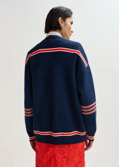 Essentiel Antwerp JIGAN Knitted Jacket with Badges