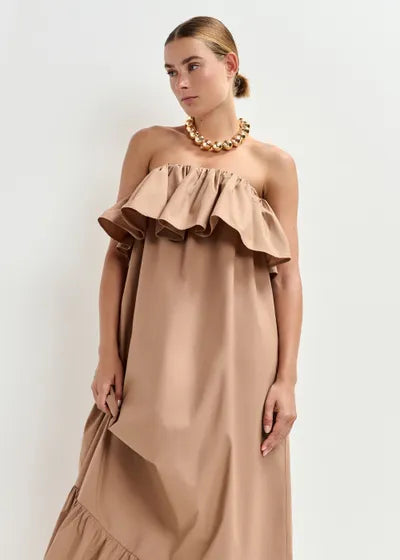 ESSENTIEL ANTWERP - JOYCE - Floral Belted Ruffle Dress