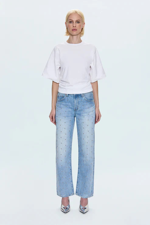 Pistola Mid Rise Bowed Straight Jean - perfect fit denim