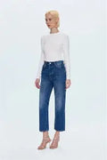 Pistola Cassie Crop High Rise Straight Jeans