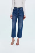 Pistola Cassie Crop High Rise Straight Jeans
