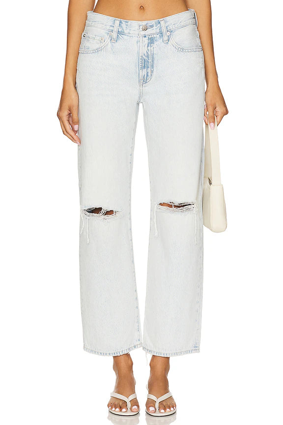 Pistola Lexi Mid Rise Bowed Straight Jeans