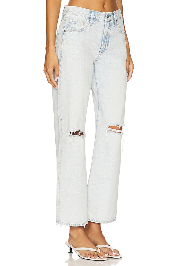 Pistola Lexi Mid Rise Bowed Straight Jeans