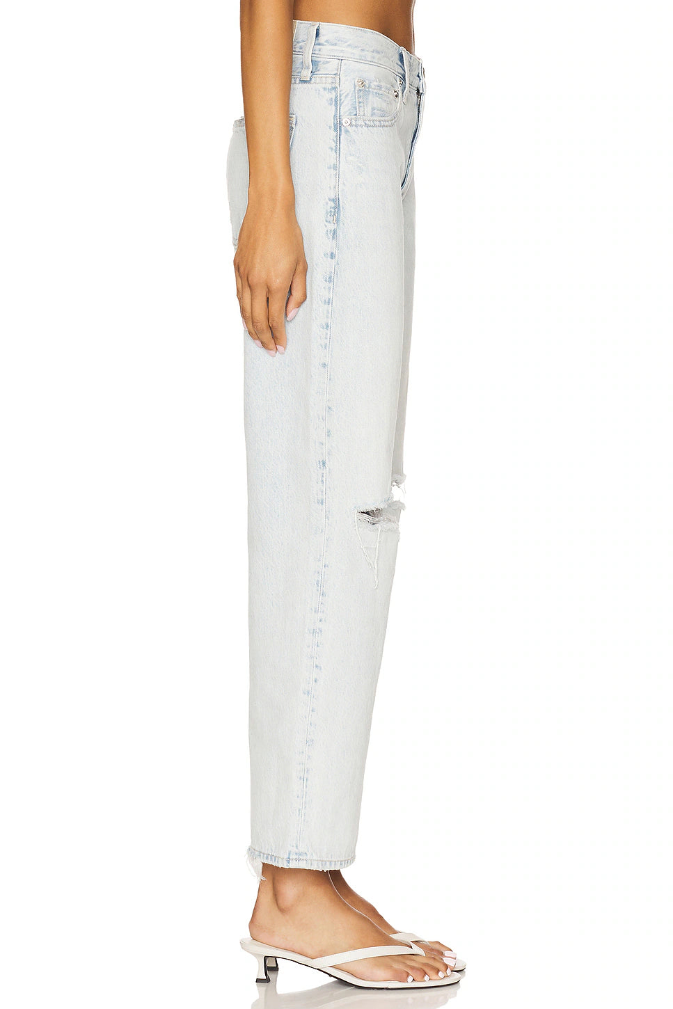 Pistola Lexi Mid Rise Bowed Straight Jeans