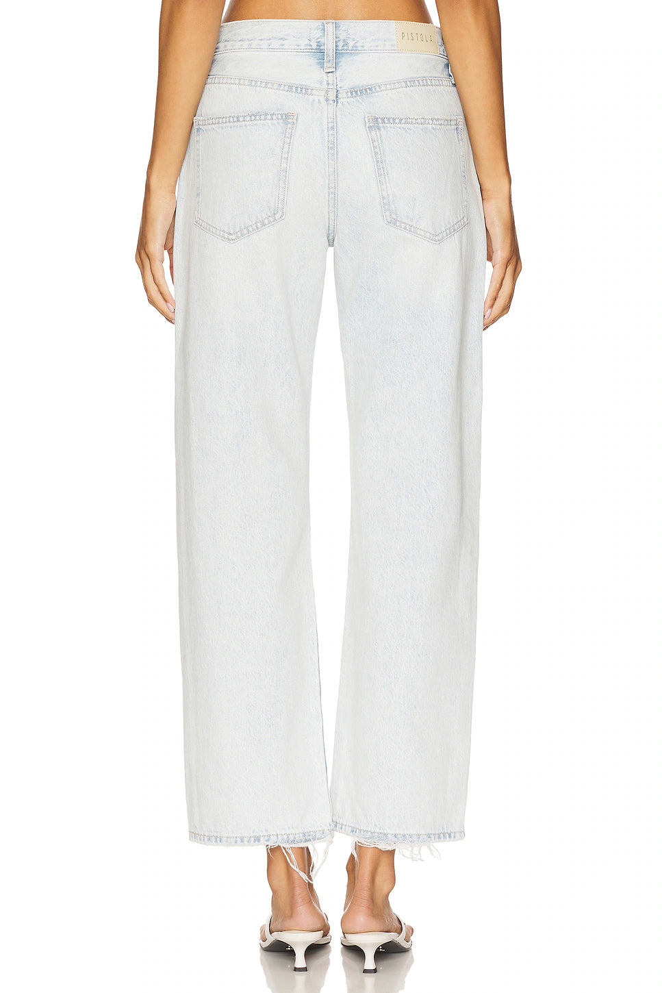 Pistola Lexi Mid Rise Bowed Straight Jeans