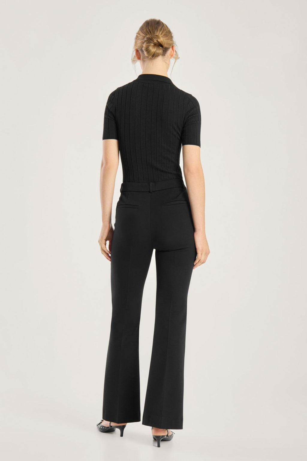 Seductive Flared Leg Trousers - ASHA Italian Jersey