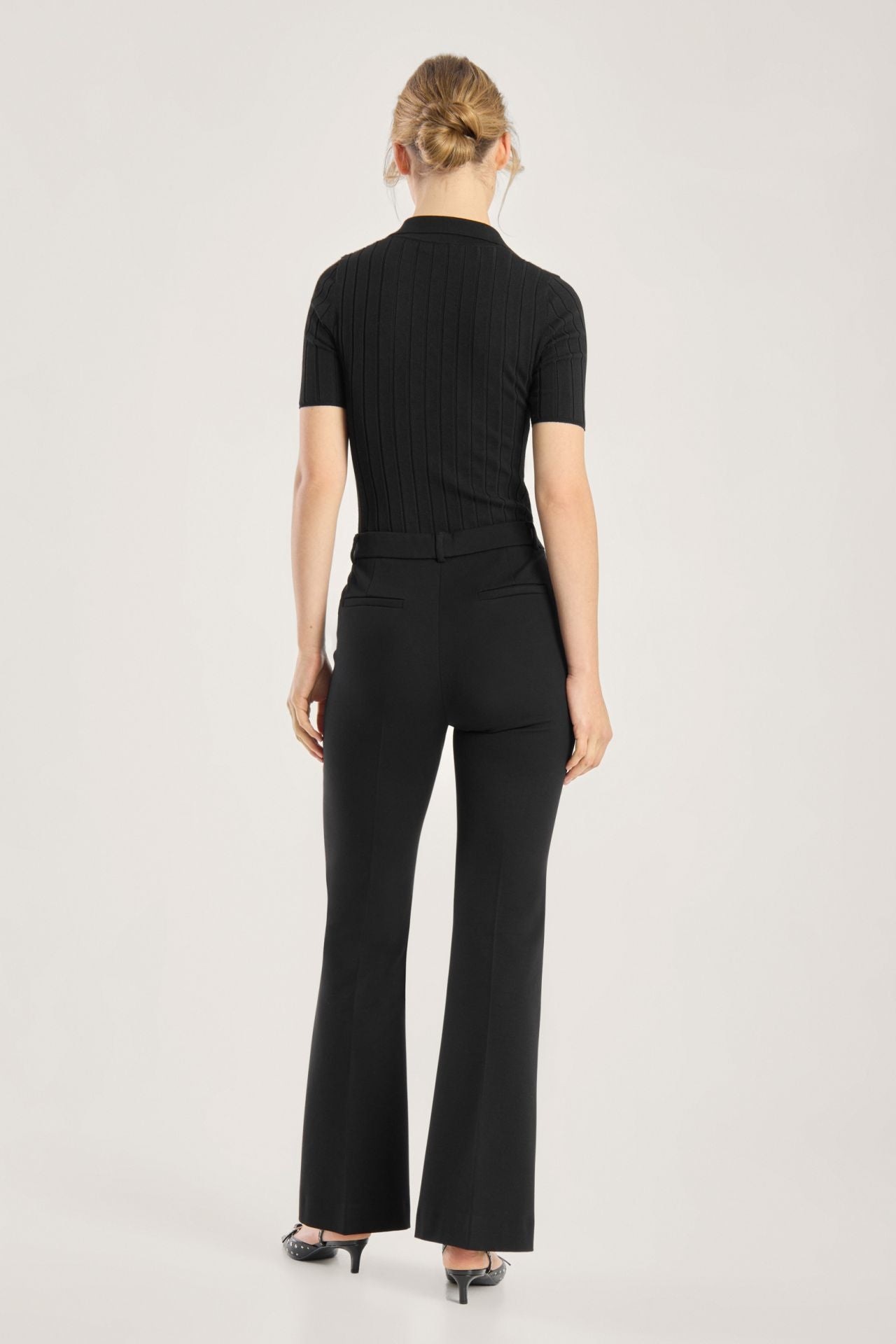 Seductive Flared Leg Trousers - ASHA Italian Jersey