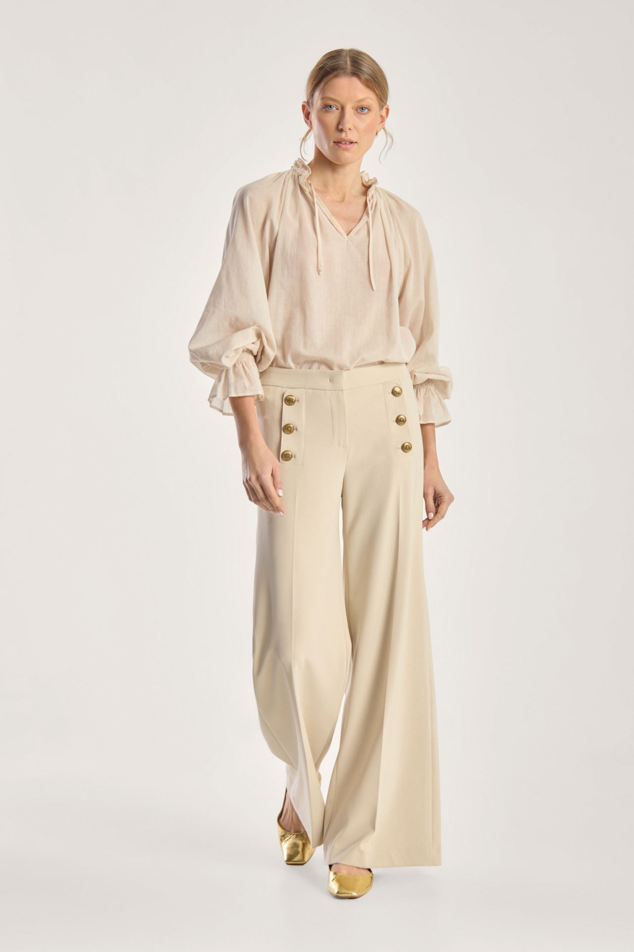 Seductive Pants - Elegant Wide-Leg Pants