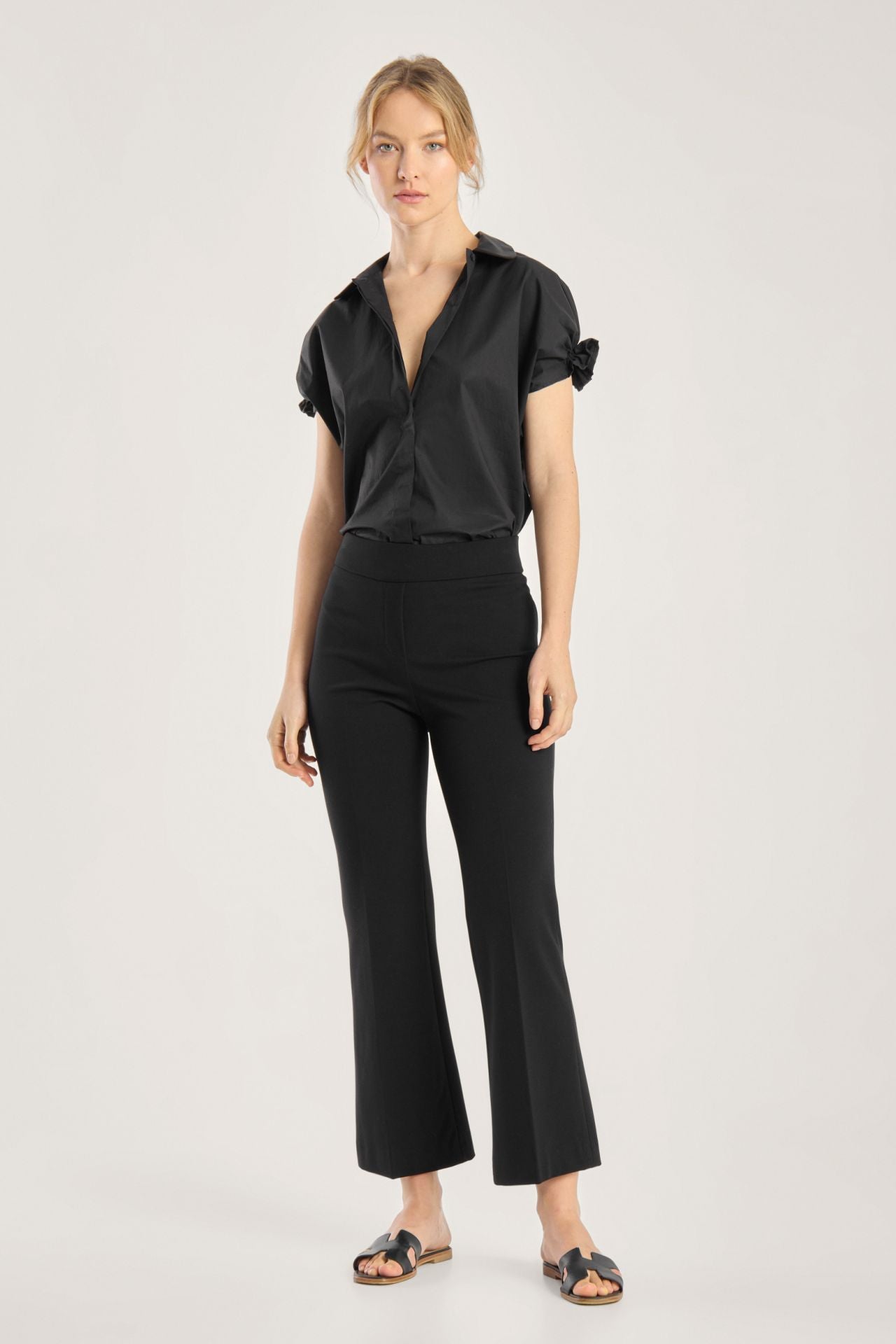 Seductive Flared Leg Trousers - ASHA Italian Jersey