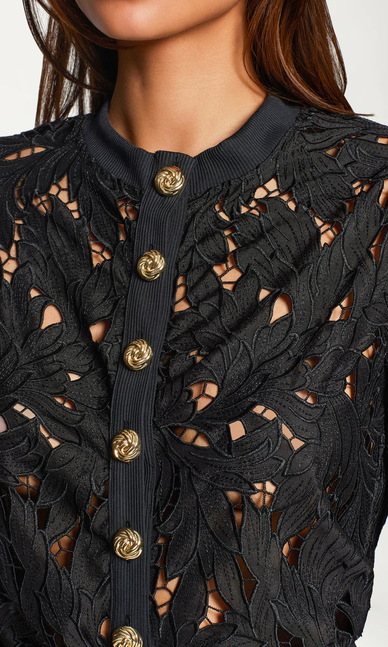 Generation Love * Erin Embroidered Georgette Cardigan