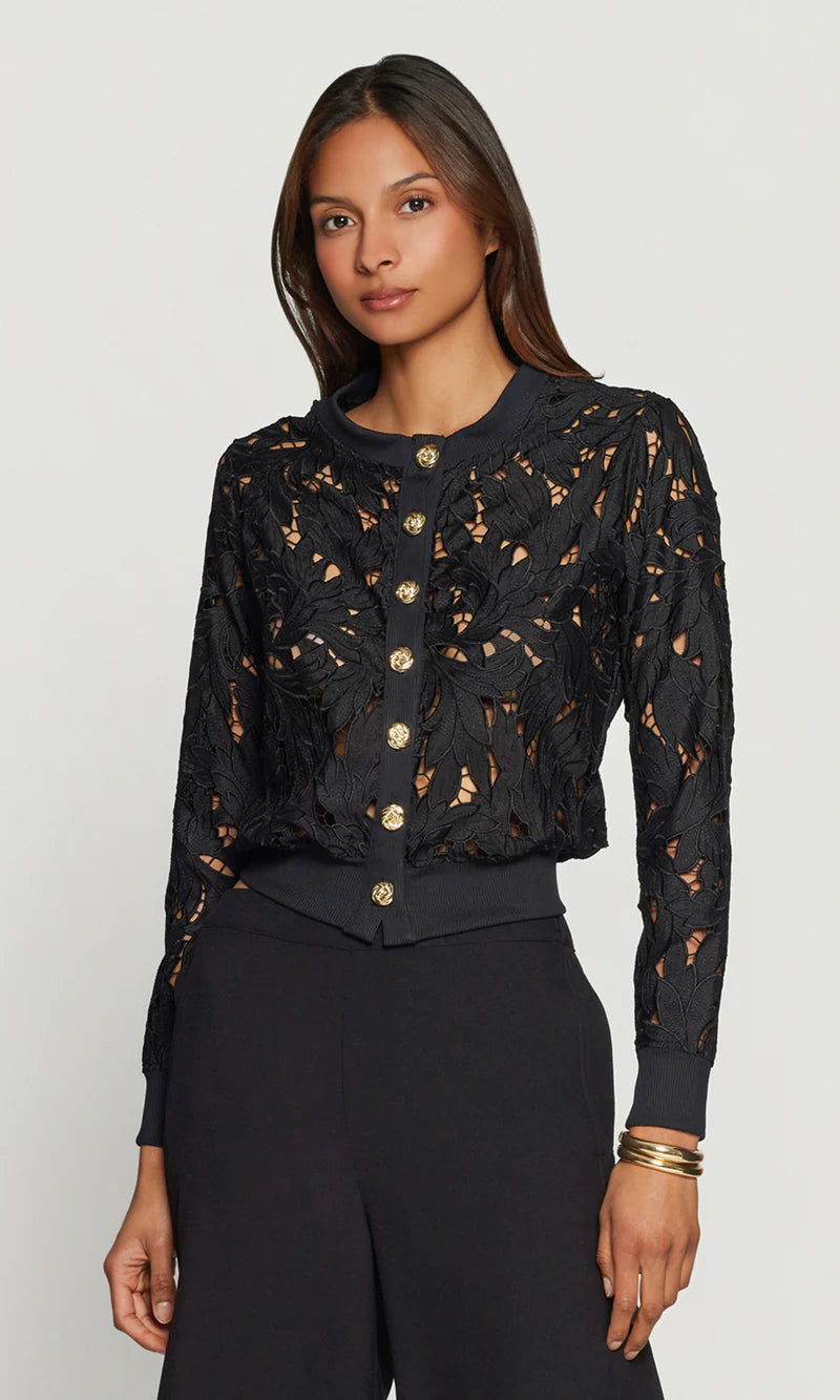 Generation Love * Erin Embroidered Georgette Cardigan