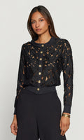 Generation Love * Erin Embroidered Georgette Cardigan