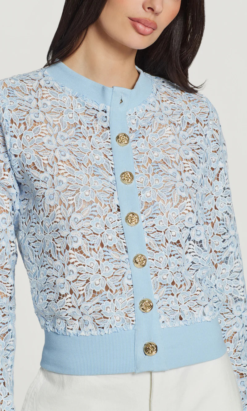 Generation Love * Erin Two Tone Lace Cardigan