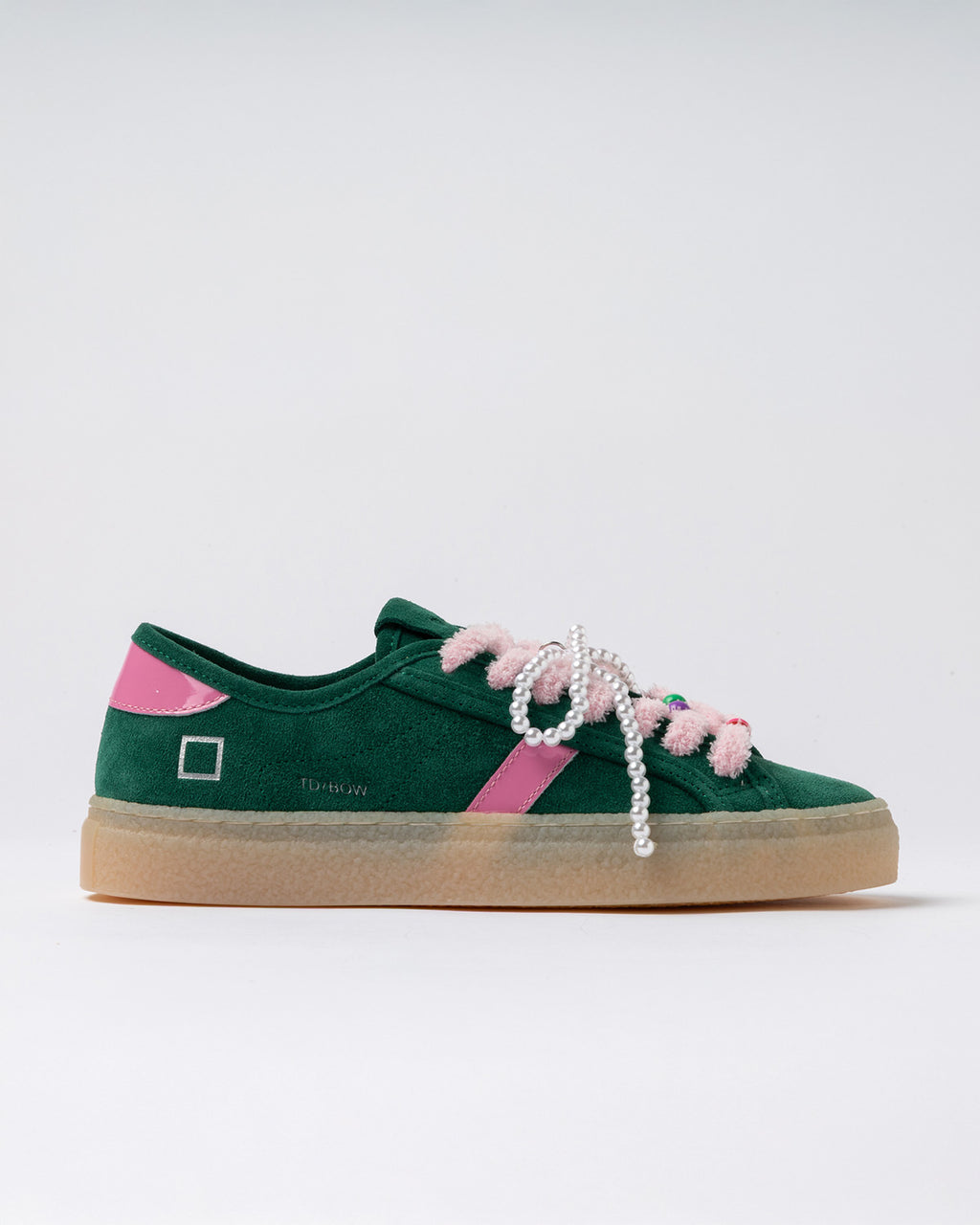 D.A.T.E Tender Bow Green Sneakers for Optimal Comfort