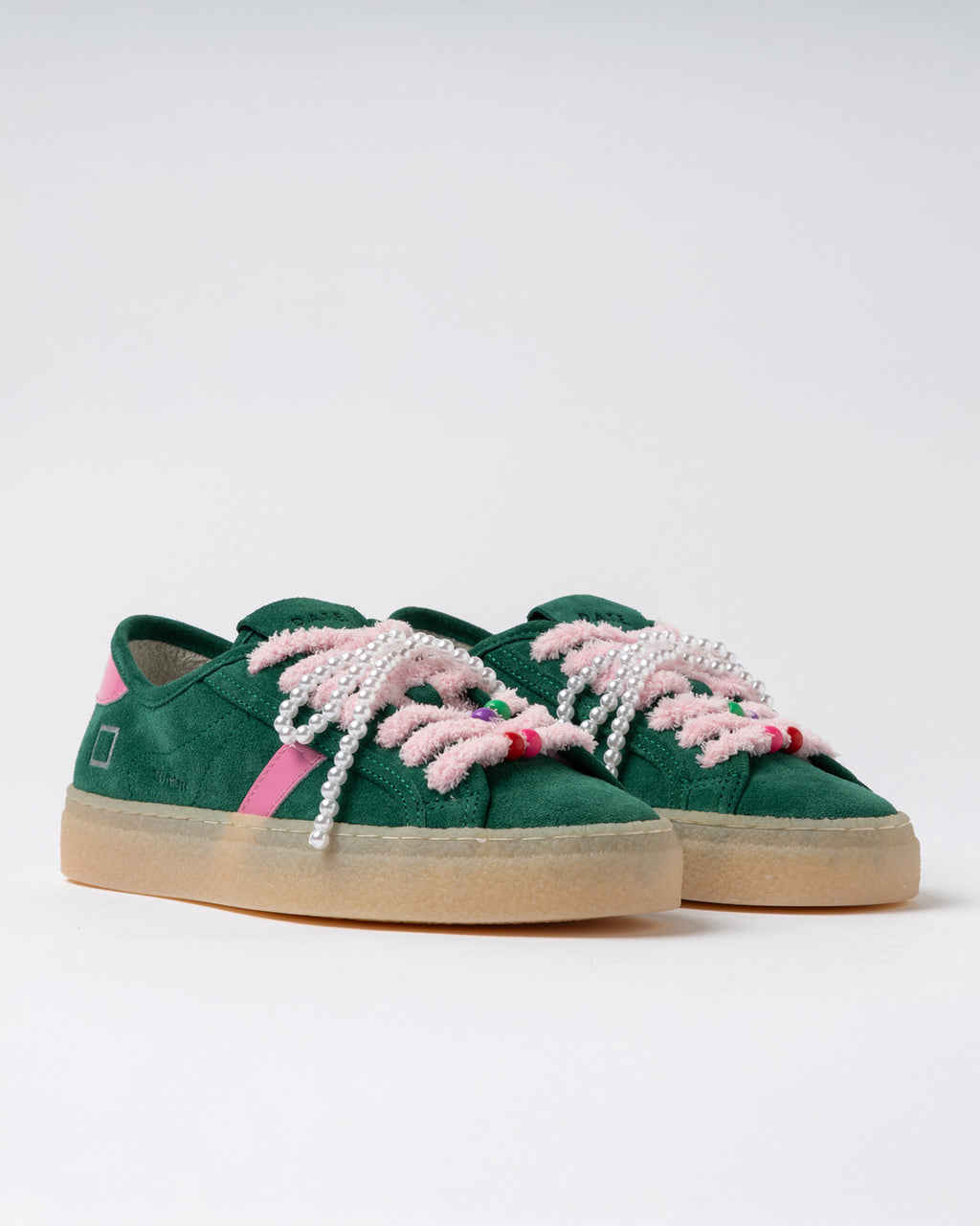 D.A.T.E Tender Bow Green Sneakers for Optimal Comfort