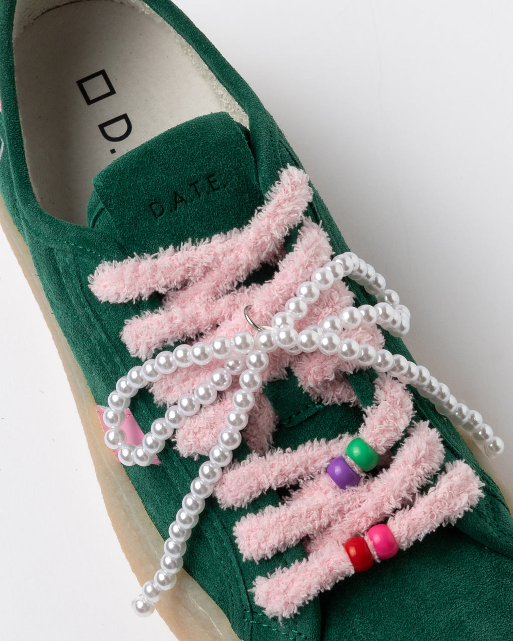 D.A.T.E Tender Bow Green Sneakers for Optimal Comfort